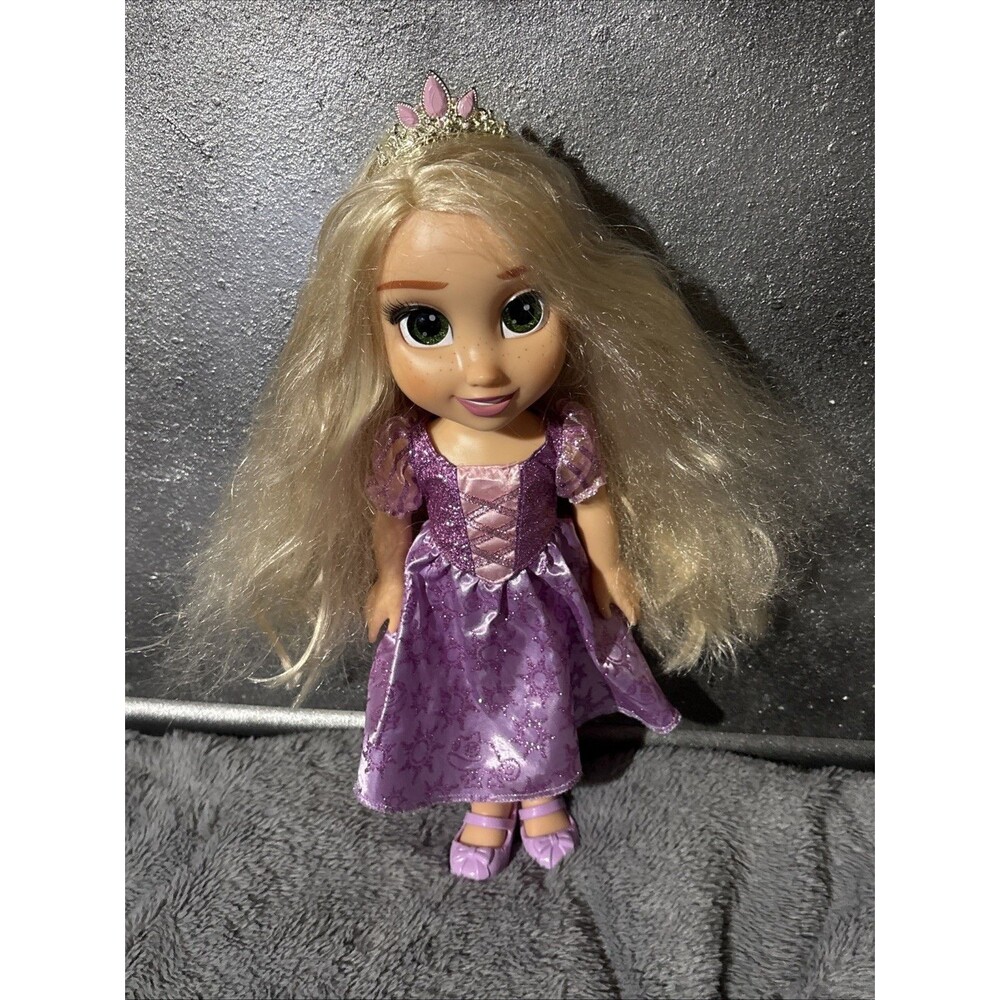 Disney Rapunzel Toddler Doll Blonde Hair Purple Dress Disney Princess Rapunzel